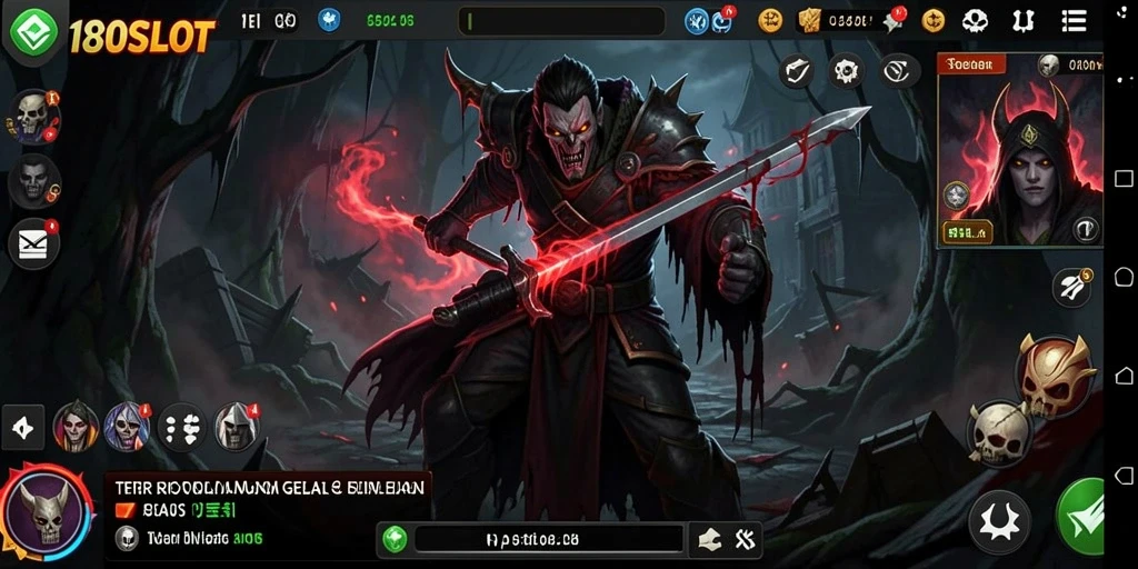 Tangkapan layar 180SLOT menunjukkan momen menegangkan saat menjelajahi dunia horor.