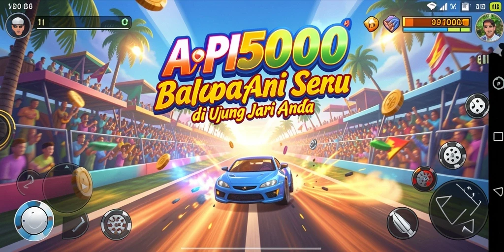 Tampilan gameplay balapan seru dan grafis menawan dari API5000.
