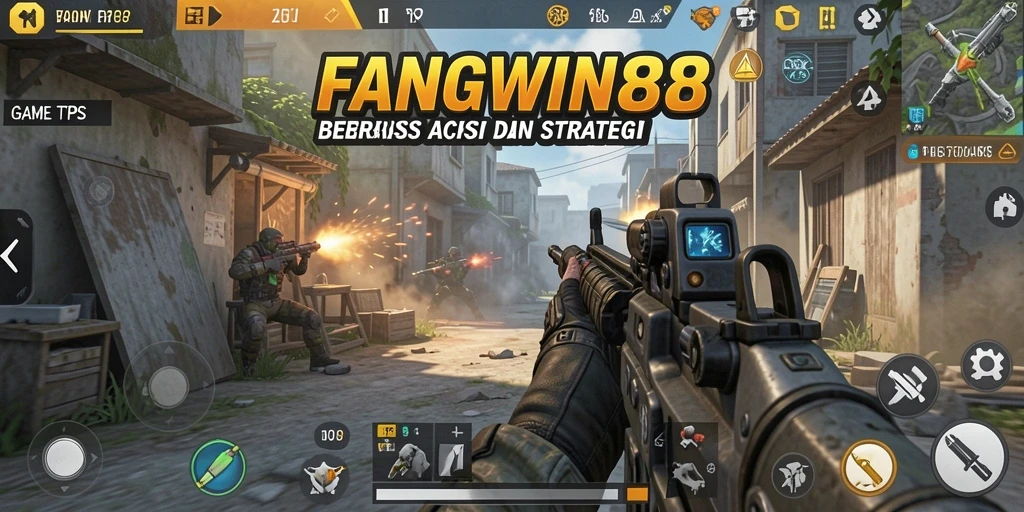 Tampilan screenshot FANGWIN88 menampilkan aksi seru permainan TPS.