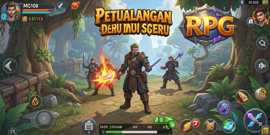 Tampilan gameplay RPG MG108 yang menampilkan aksi seru dan petualangan mendebarkan.