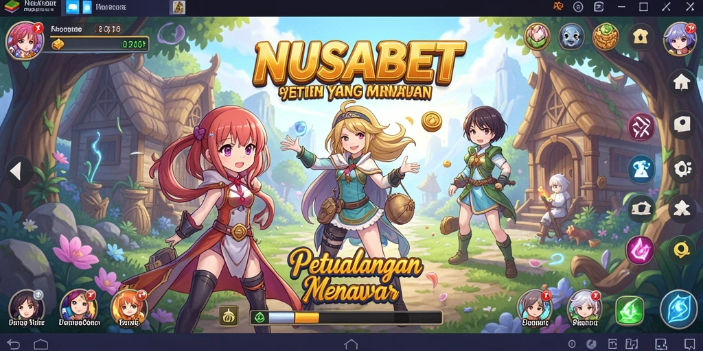 Tampilan gameplay menakjubkan dengan karakter Anime yang beraksi.