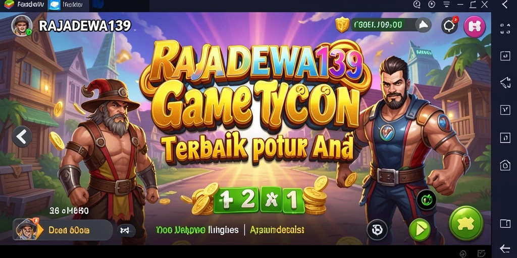 Screenshot RAJADEWA138 menampilkan gameplay pengelolaan bisnis yang seru.
