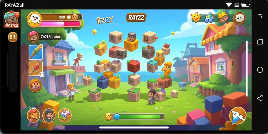 Screenshot menunjukkan gameplay menantang dari RAYA22.