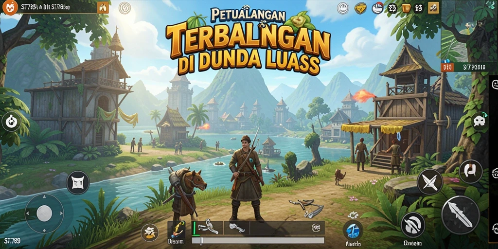 Tangkapan layar gameplay ST789 dengan pemandangan dunia terbuka.