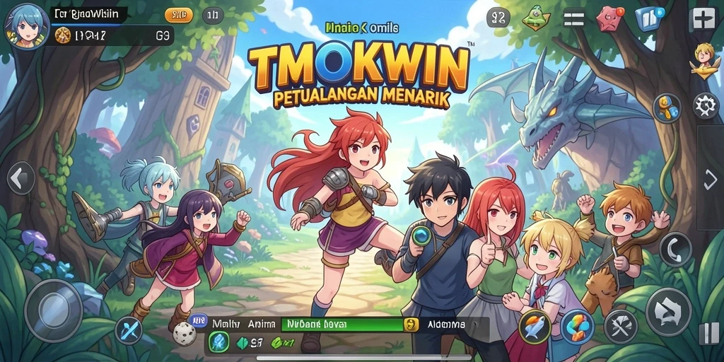 Skrinsut gameplay TMOKWIN menampilkan aksi karakter Anime yang mendebarkan.