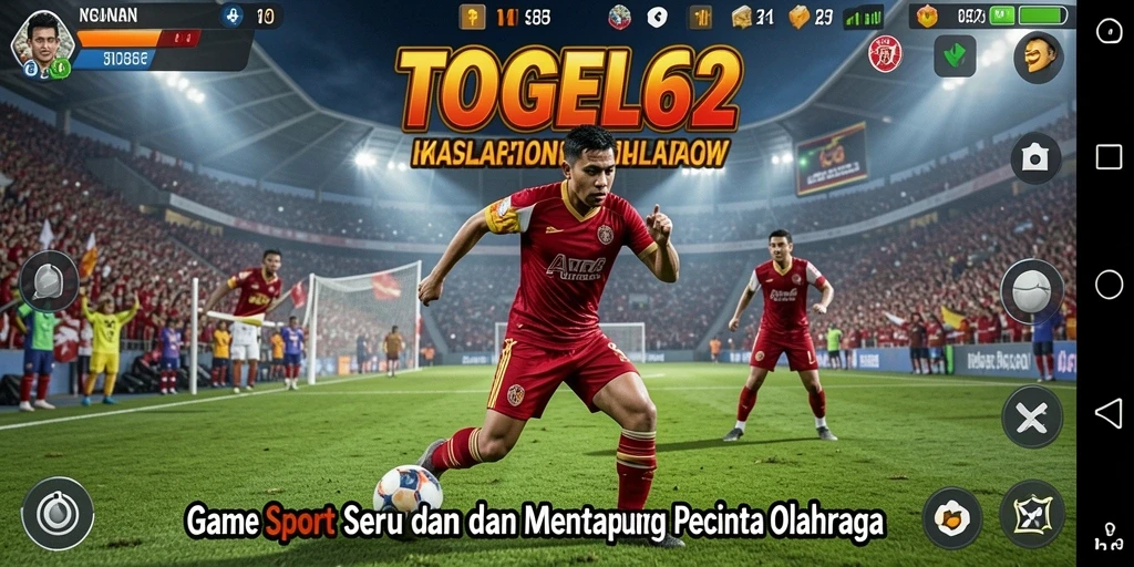 Tampilan gameplay TOGEL62 yang seru dengan aksi olahraga mendebarkan.