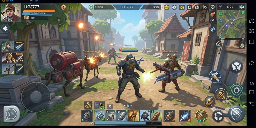 Tampilan seru dari gameplay strategi SLG UG777.
