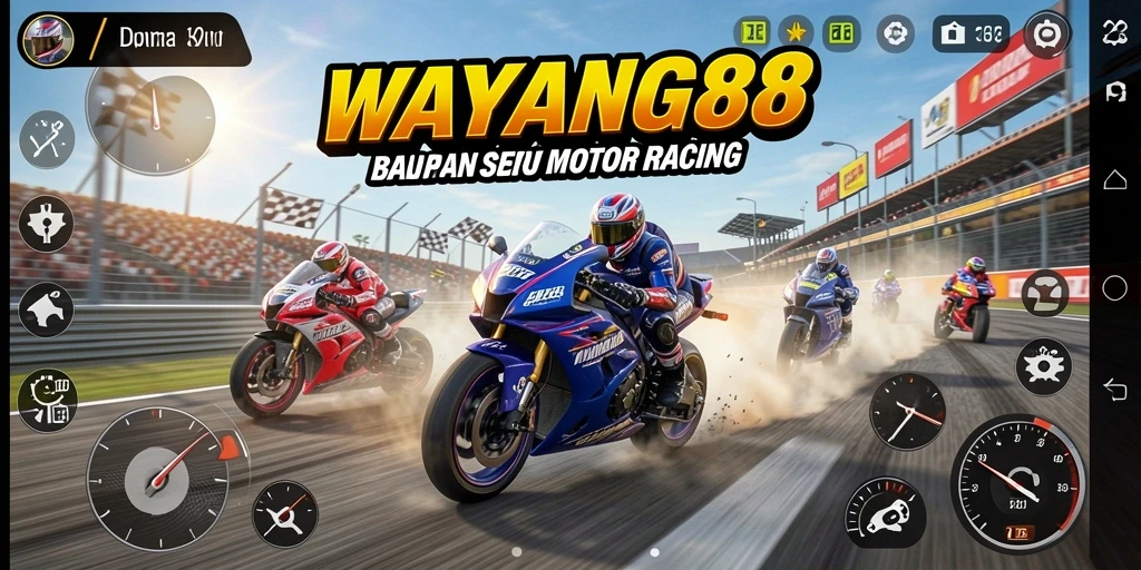 Gameplay balapan cepat dan seru di WAYANG88.